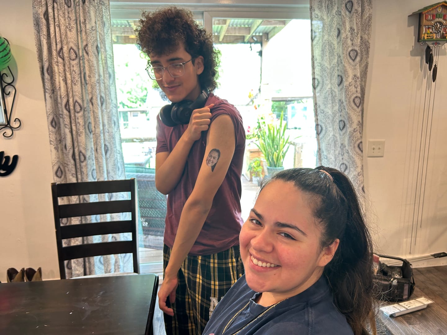 Customer photo review of Custom Photo Adult Face Temporary Tattoo