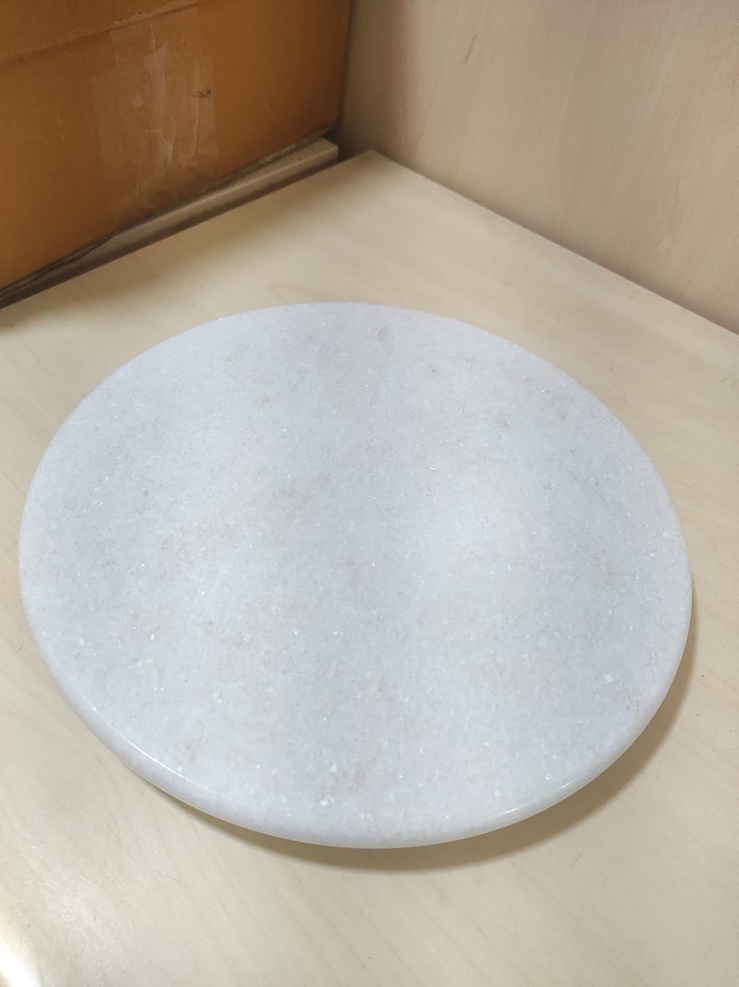 Customer photo review of White Marble Roti Maker (Chakla) - Handicraft Bazaar