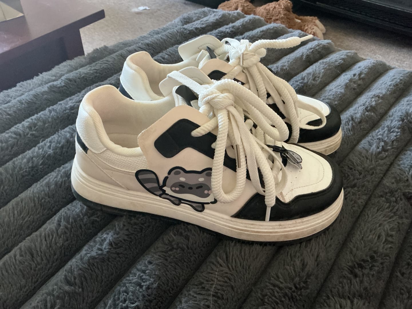 Customer photo review of Chubby Raccoon Chunky Casual Sneakers – Unisex
