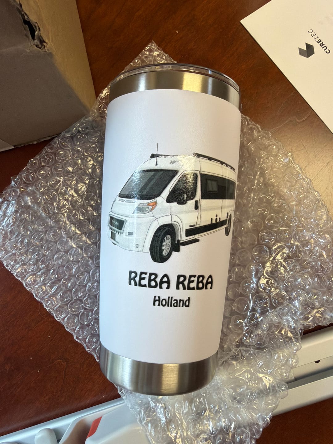 Customer photo review of Custom 20 oz. Stainless Steel Boat Tumbler