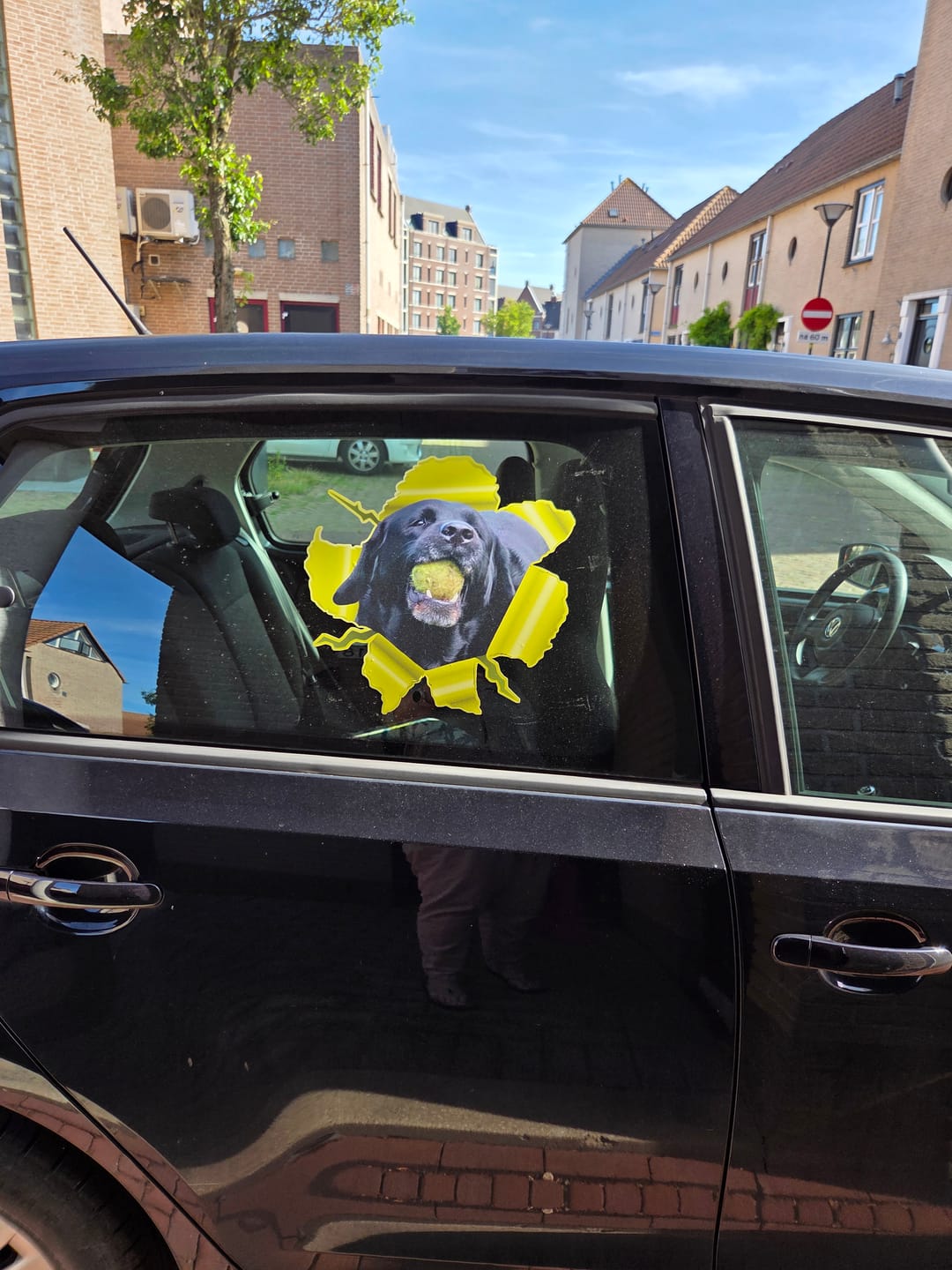Customer photo review of Spioneren foto - Gepersonaliseerde autosticker