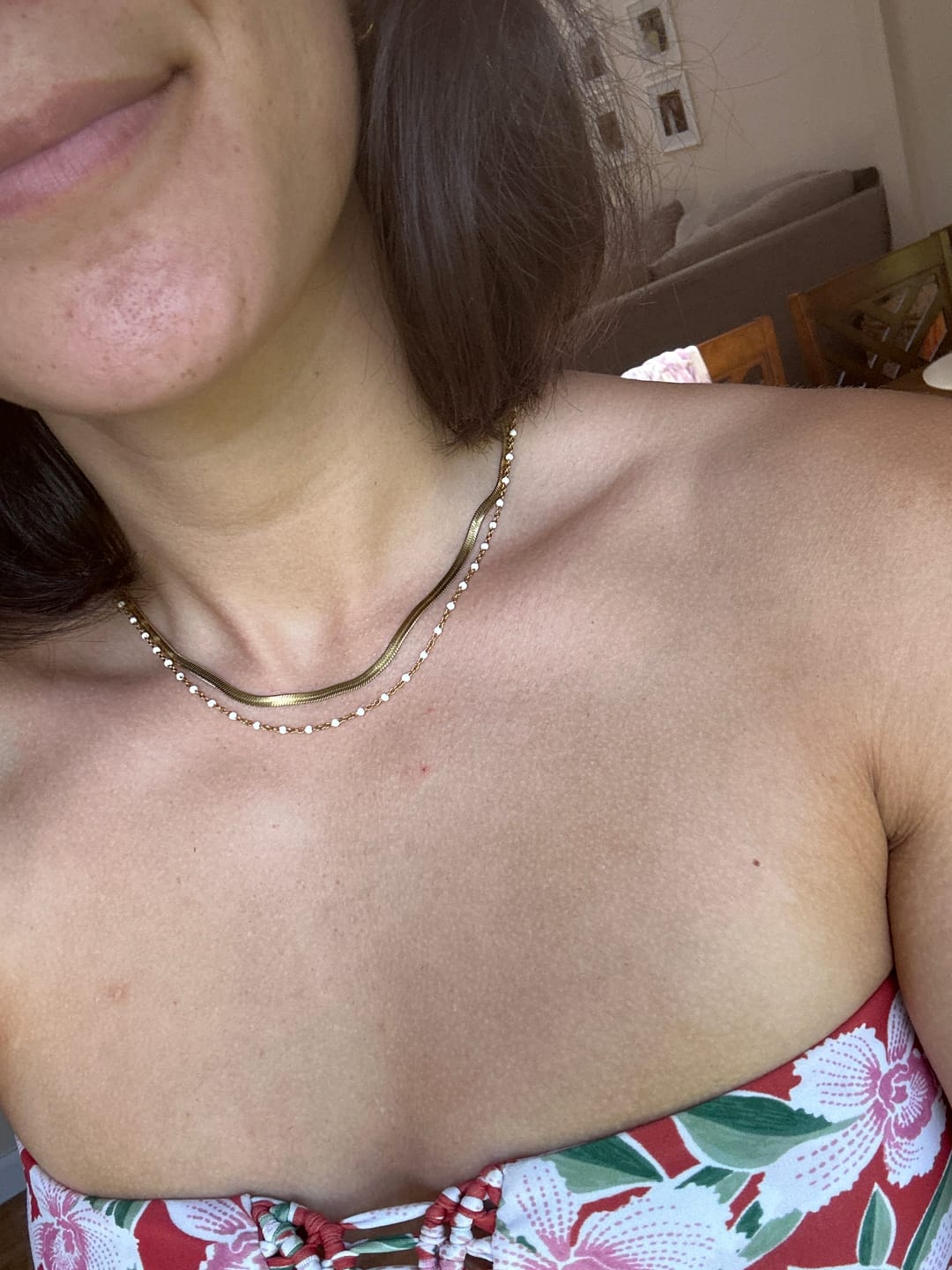 Customer photo review of Herringbone Necklace