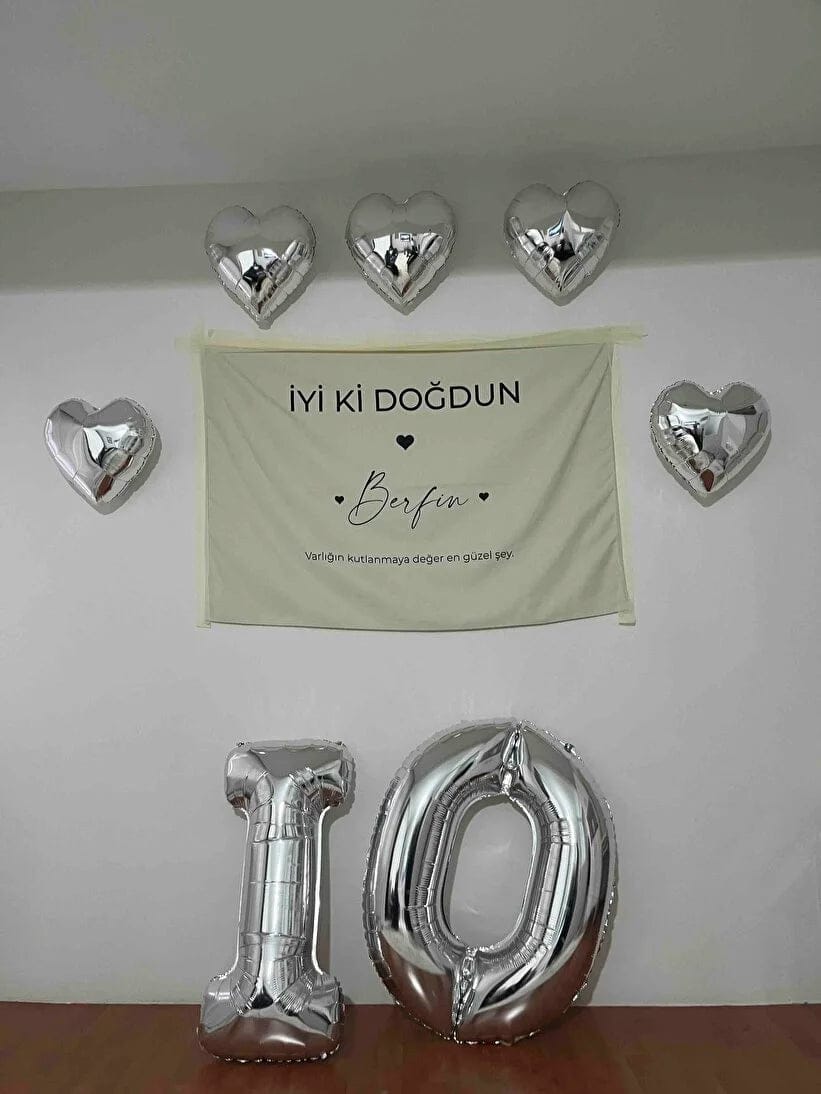 Customer photo review of Doğum Günü Duvar Örtüsü