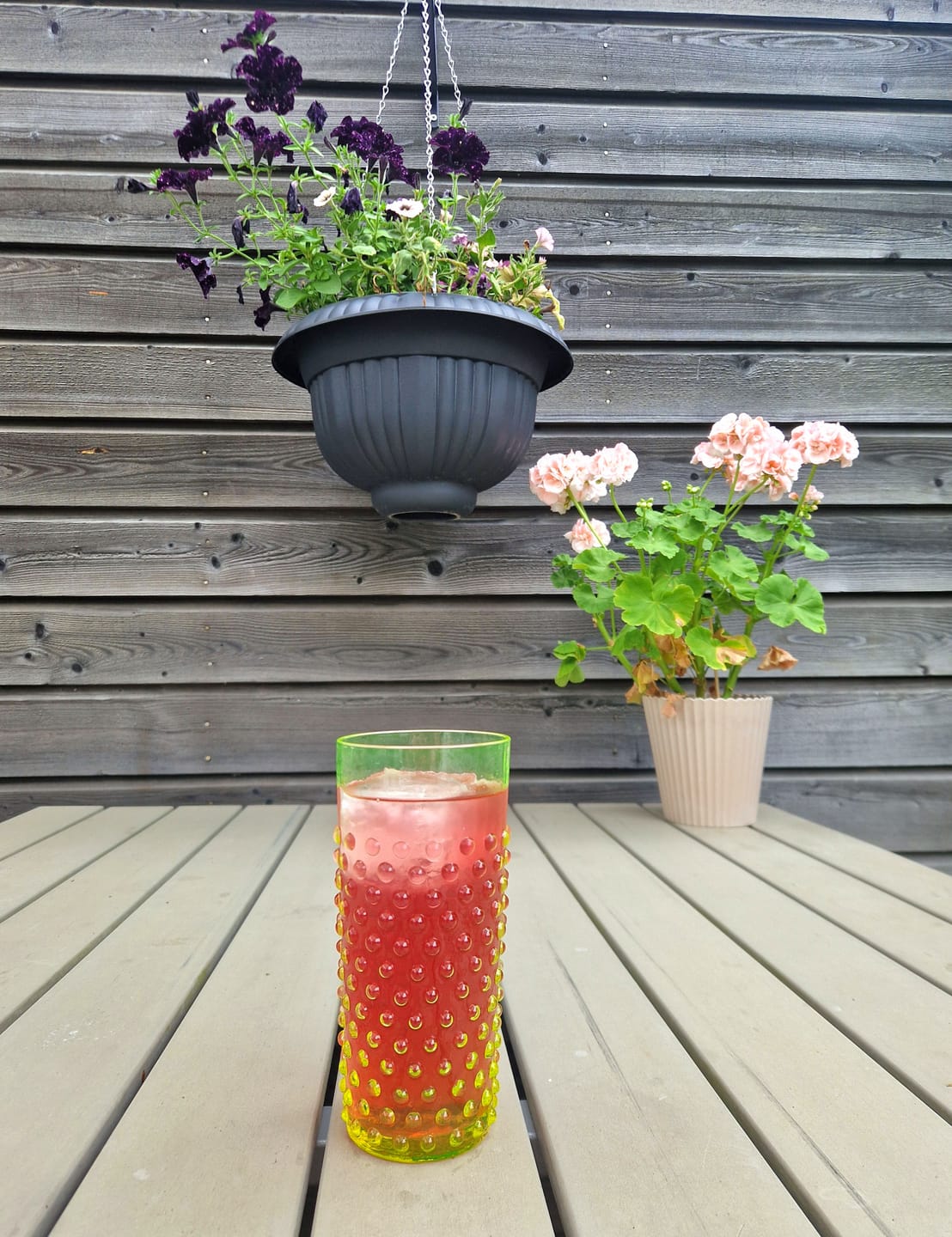 Customer photo review of Neon Citrine Hobnail Tumblers Tall