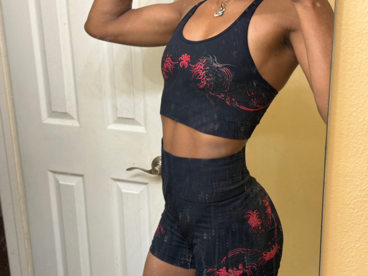 Customer photo review of Masked Ghoul Seamless Shorts