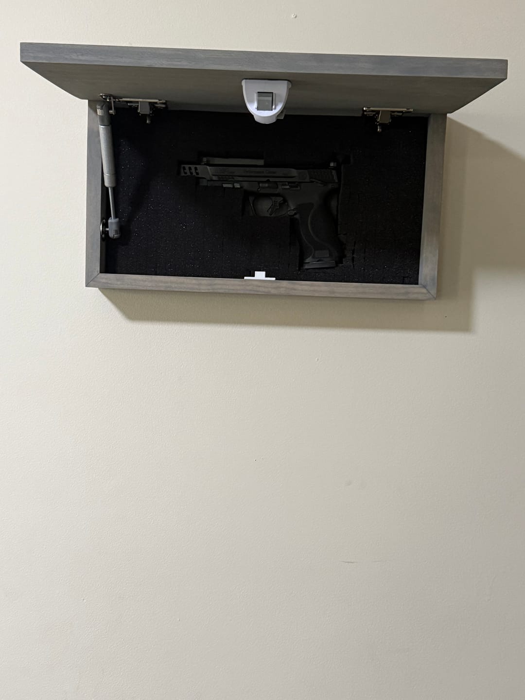 Customer photo review of Hidden Gun Storage, Personalized Concealment Shelf with Family Name, Last Name and Established Date
