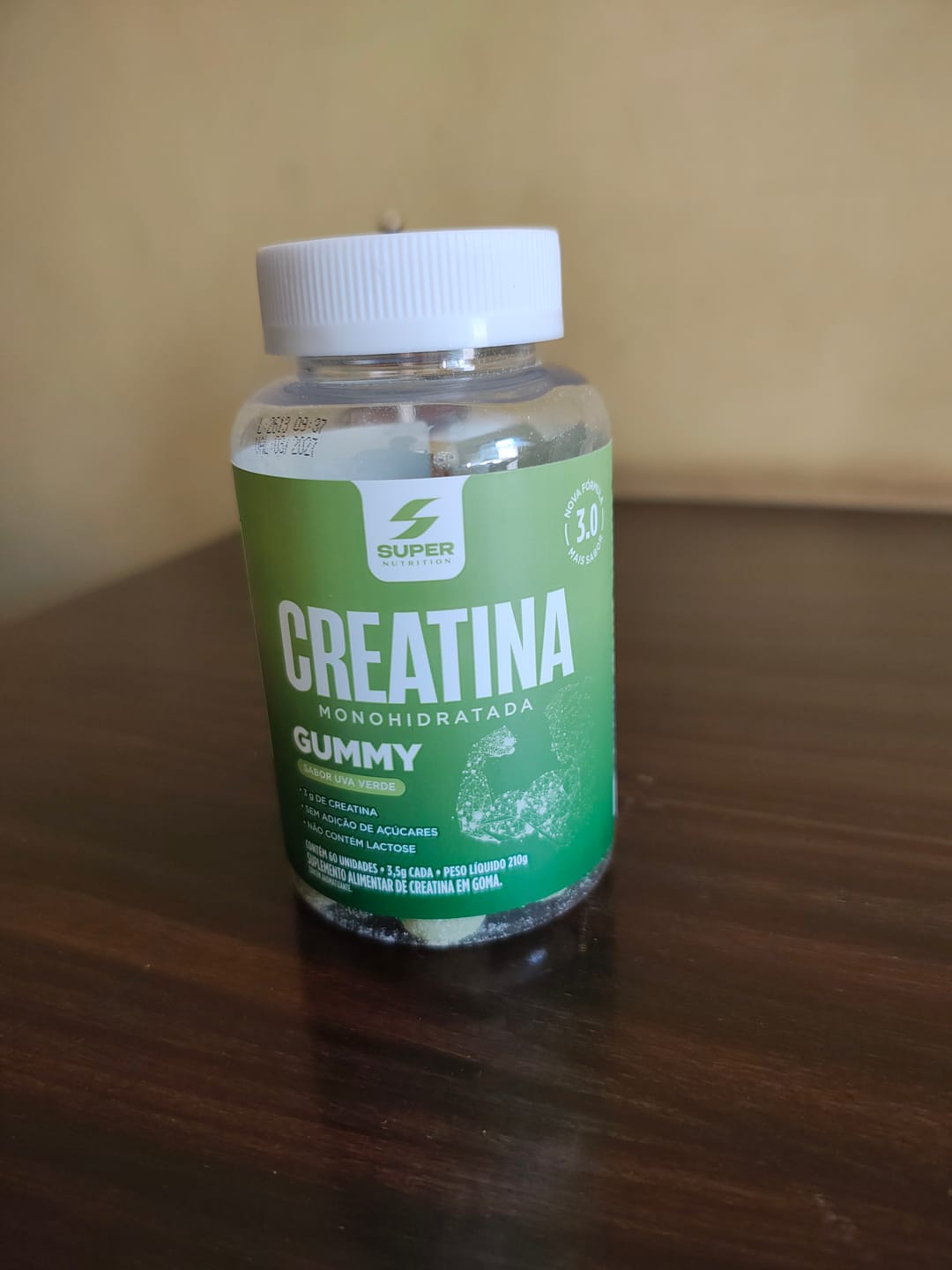 Customer photo review of Gummy Creatina Uva Verde (60 gomas)