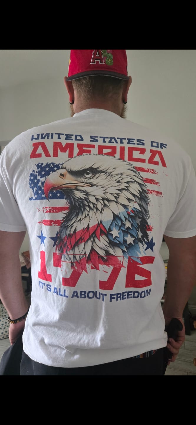 Customer photo review of All About Freedom T-Shirt