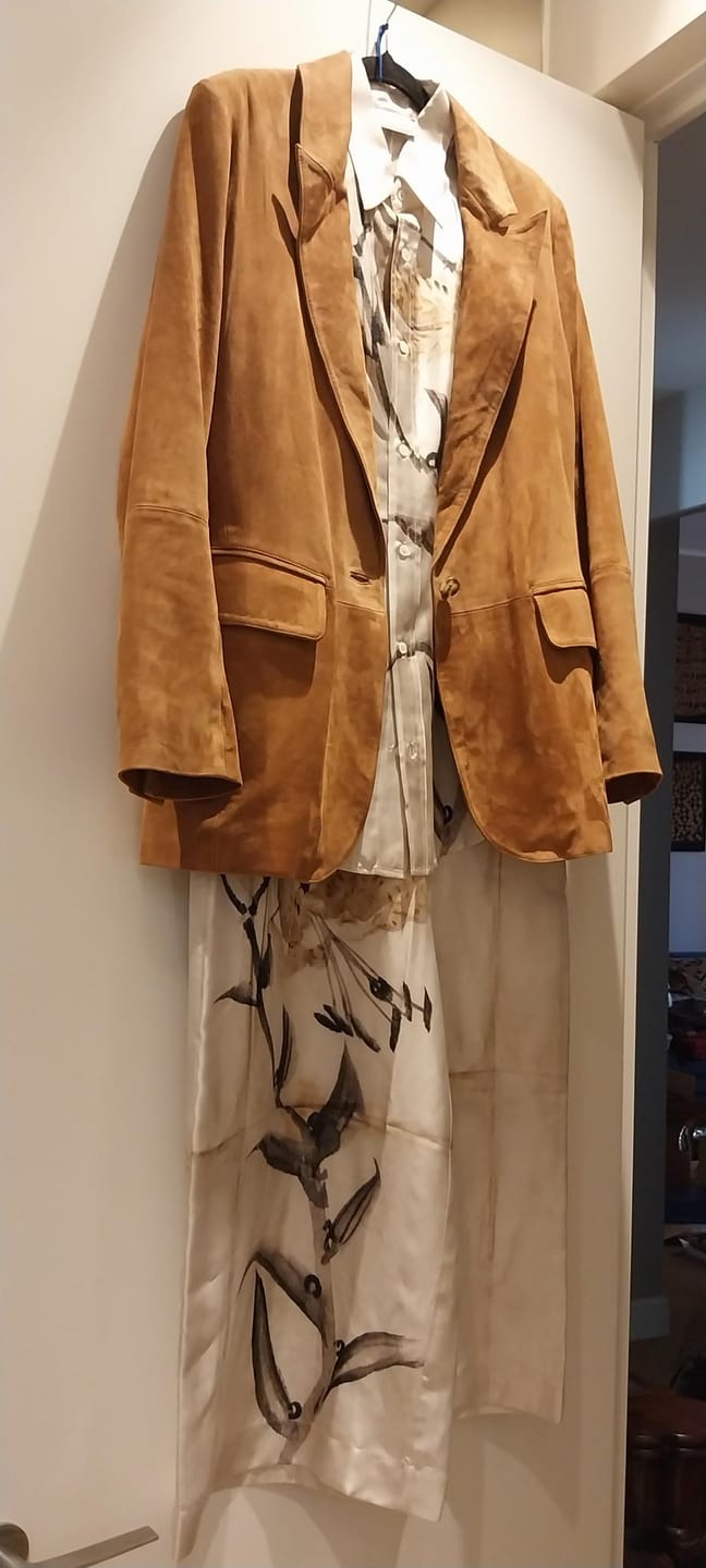 Customer photo review of Pantaloni In Seta Stampata