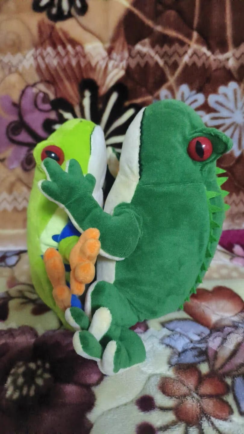 Customer photo review of Beelzebufo Plush – Realistic Prehistoric Frog Stuffed Toy for Paleontology Fans