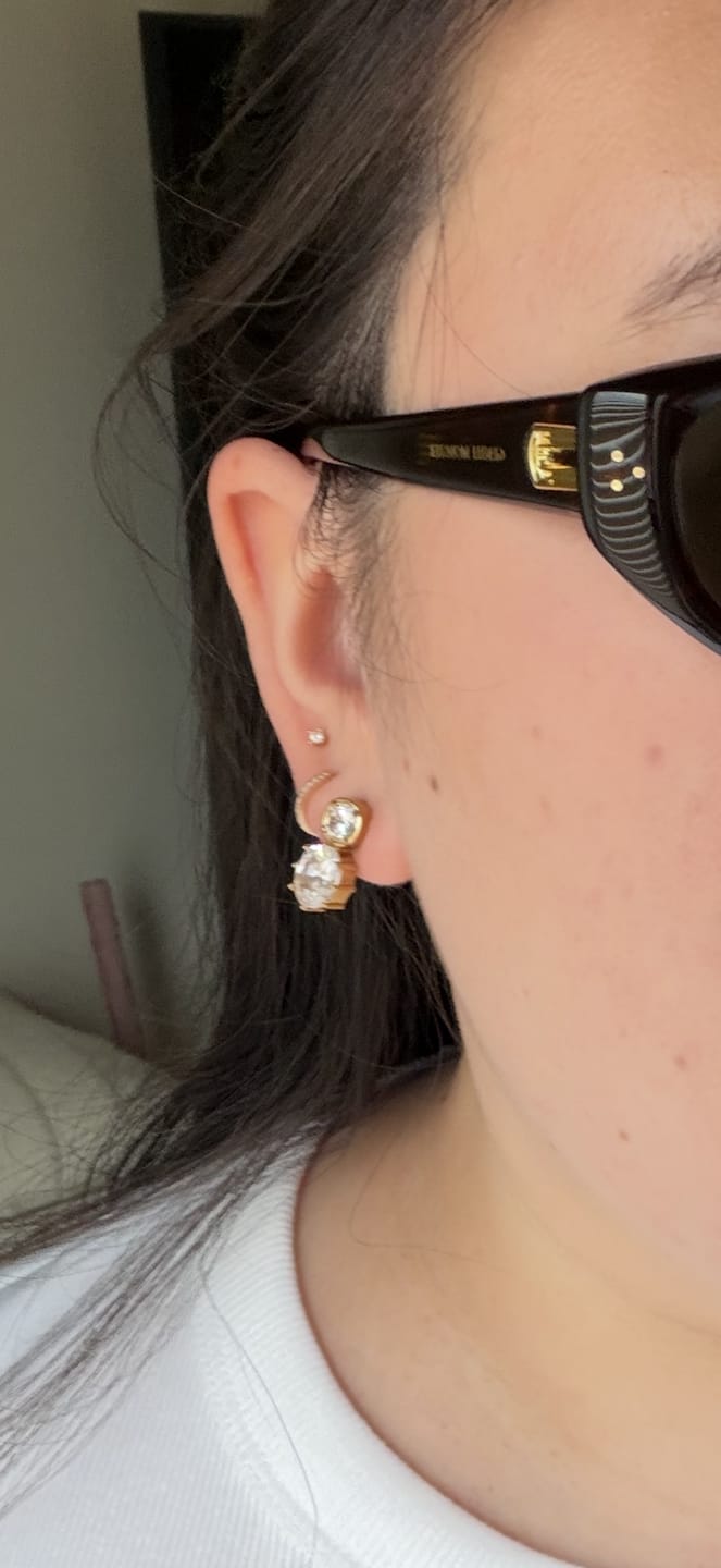 Customer photo review of Clemmy Earrings