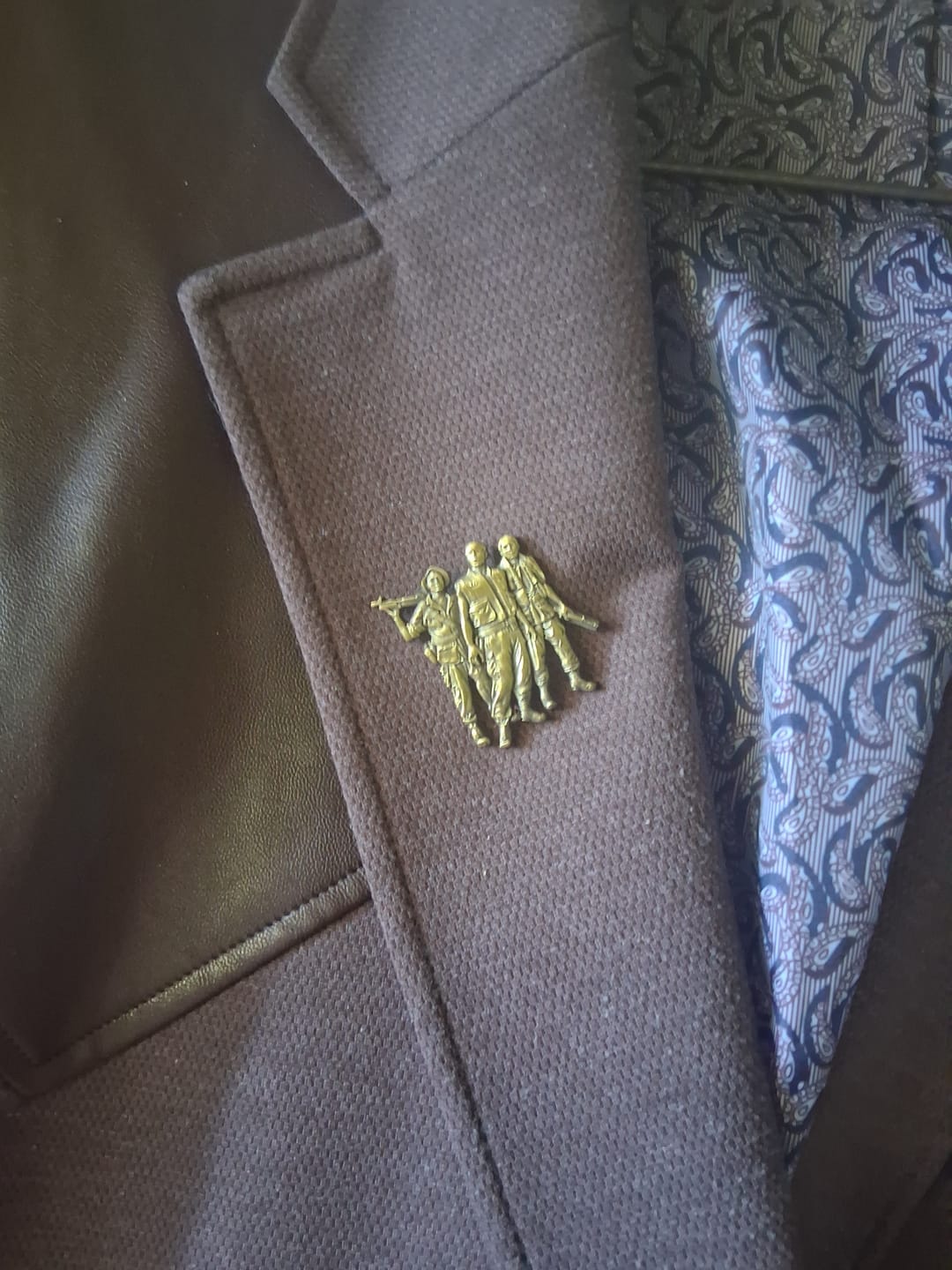 Customer photo review of Vietnam Veteran Pin