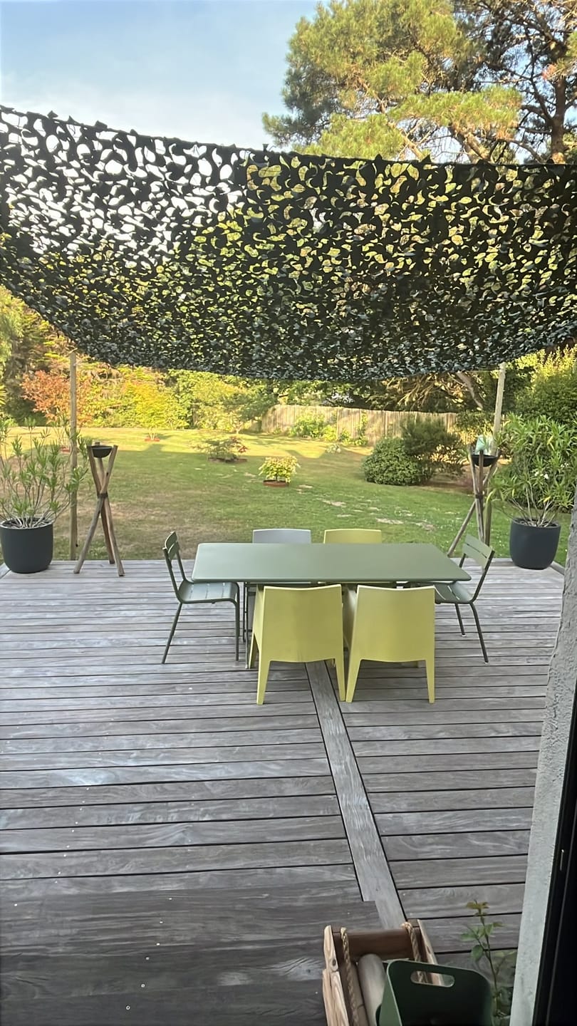 Customer photo review of Filet de camouflage renforcé vert