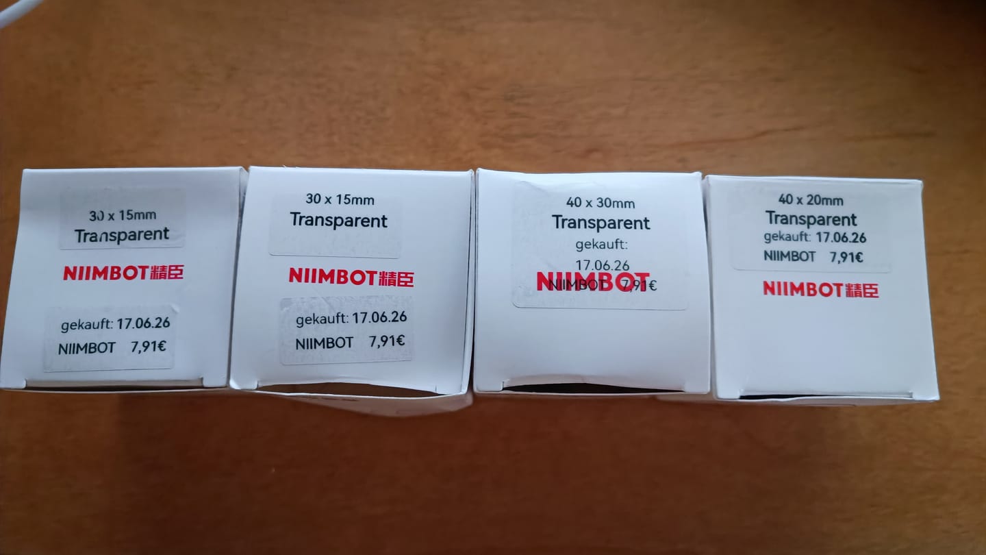 Customer photo review of Clear Label Tape for B21, B1, B3S
