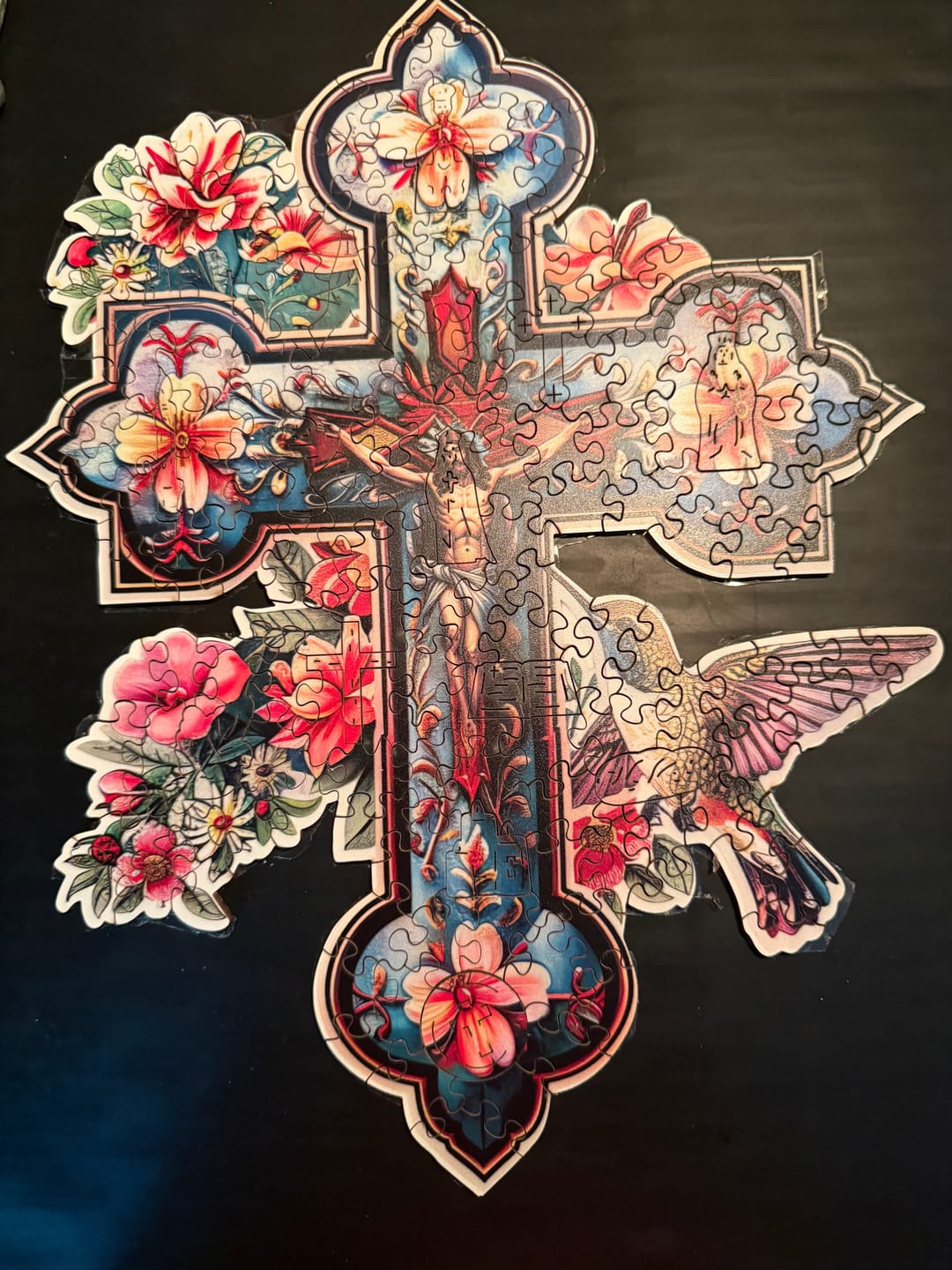 Customer photo review of Blessing Cross-1 Wooden Jigsaw Puzzle