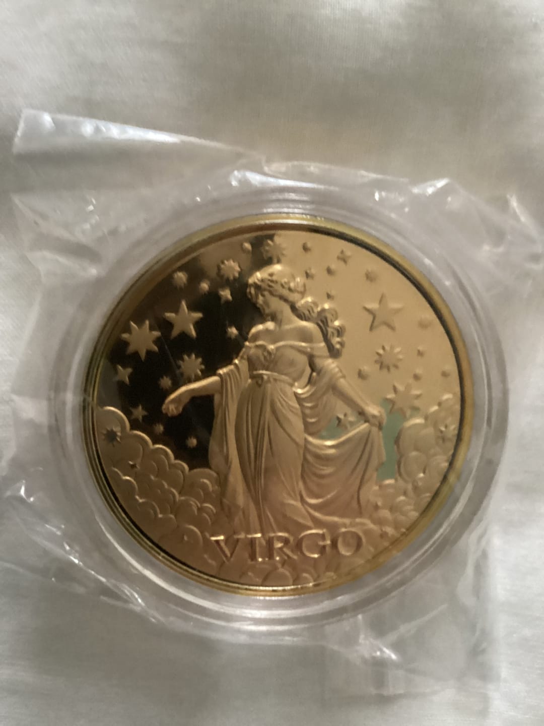 Customer photo review of 24K Yellow Gold (99.99% Gold Purity) Zodiac Sign Coin
