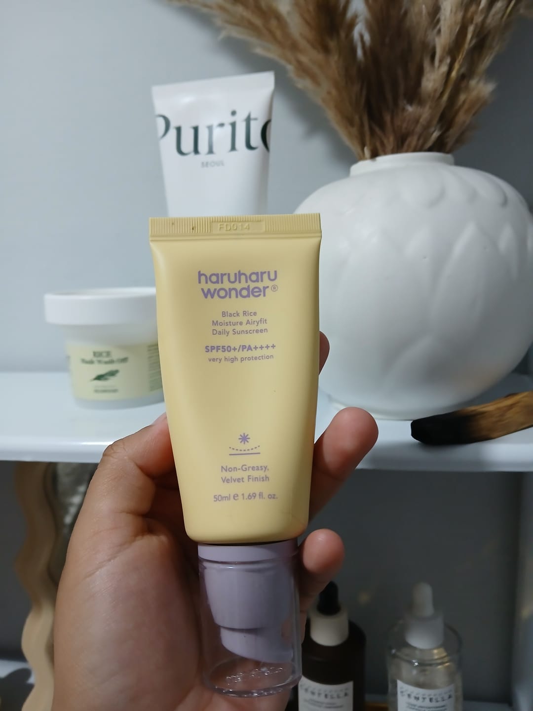 Customer photo review of Black Rice Moisture Airyfit Sunscreen