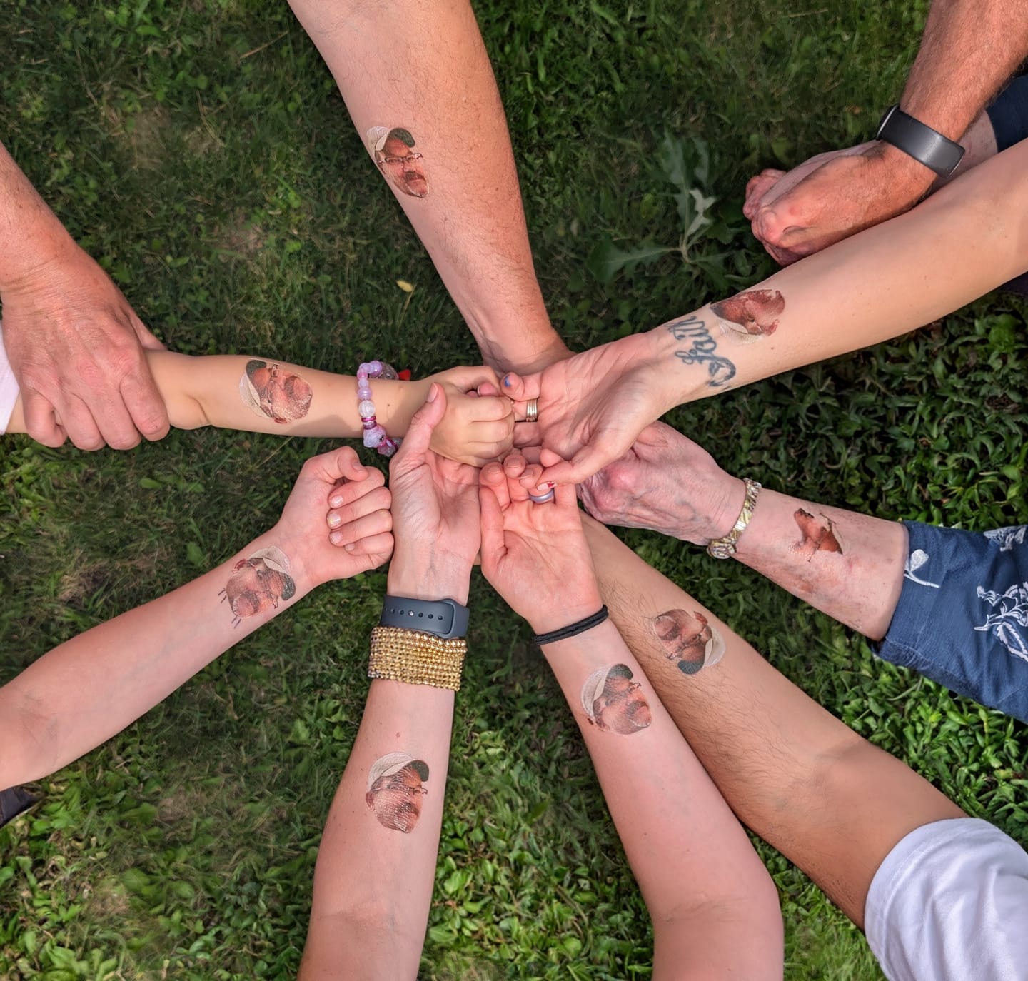 Customer photo review of Custom Photo Adult Face Temporary Tattoo