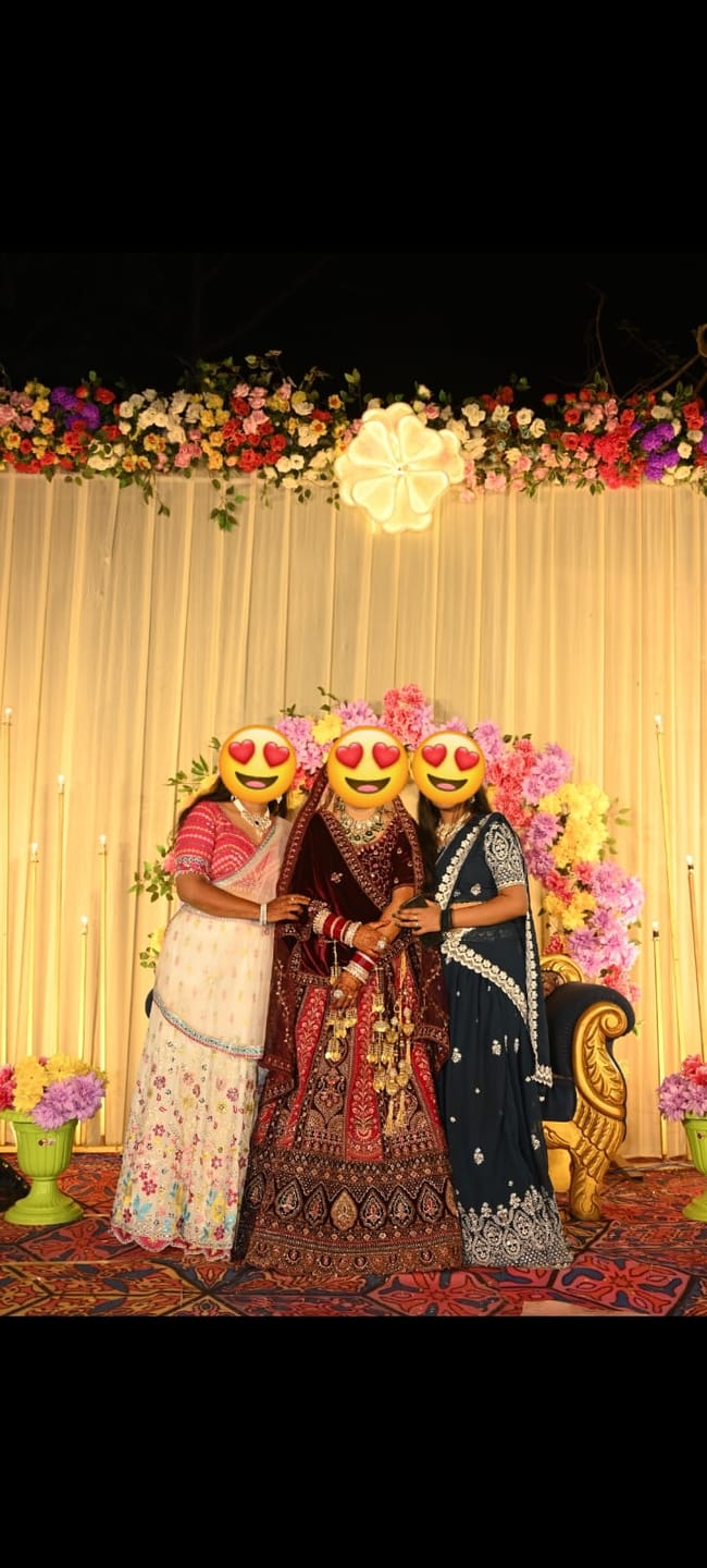 Customer photo review of Bridal Special Velvet Zarkan Diamond Work Lehenga Choli
