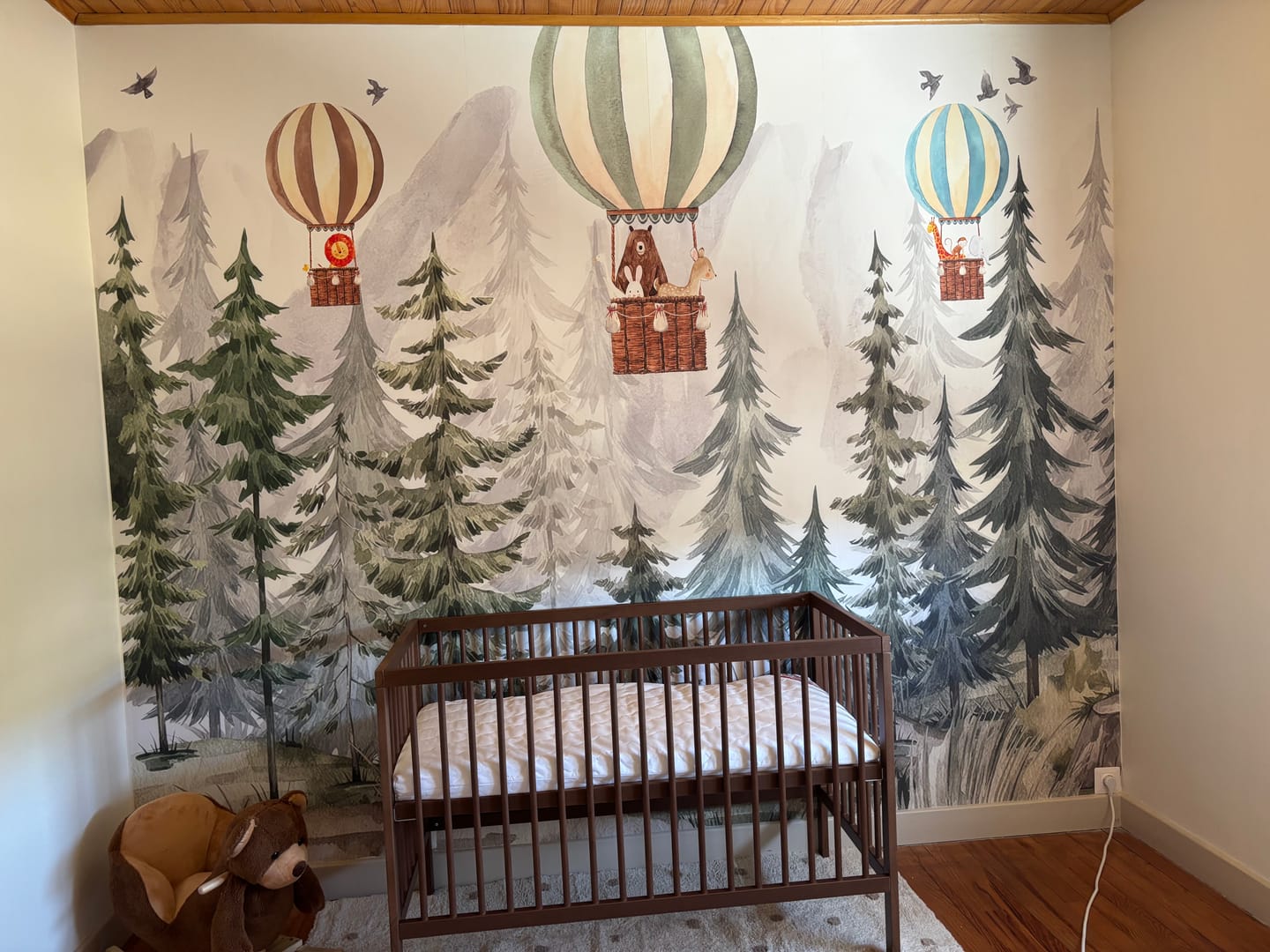 Customer photo review of Papier Peint Animaux  Forêt Verte et Animaux Montgolfières