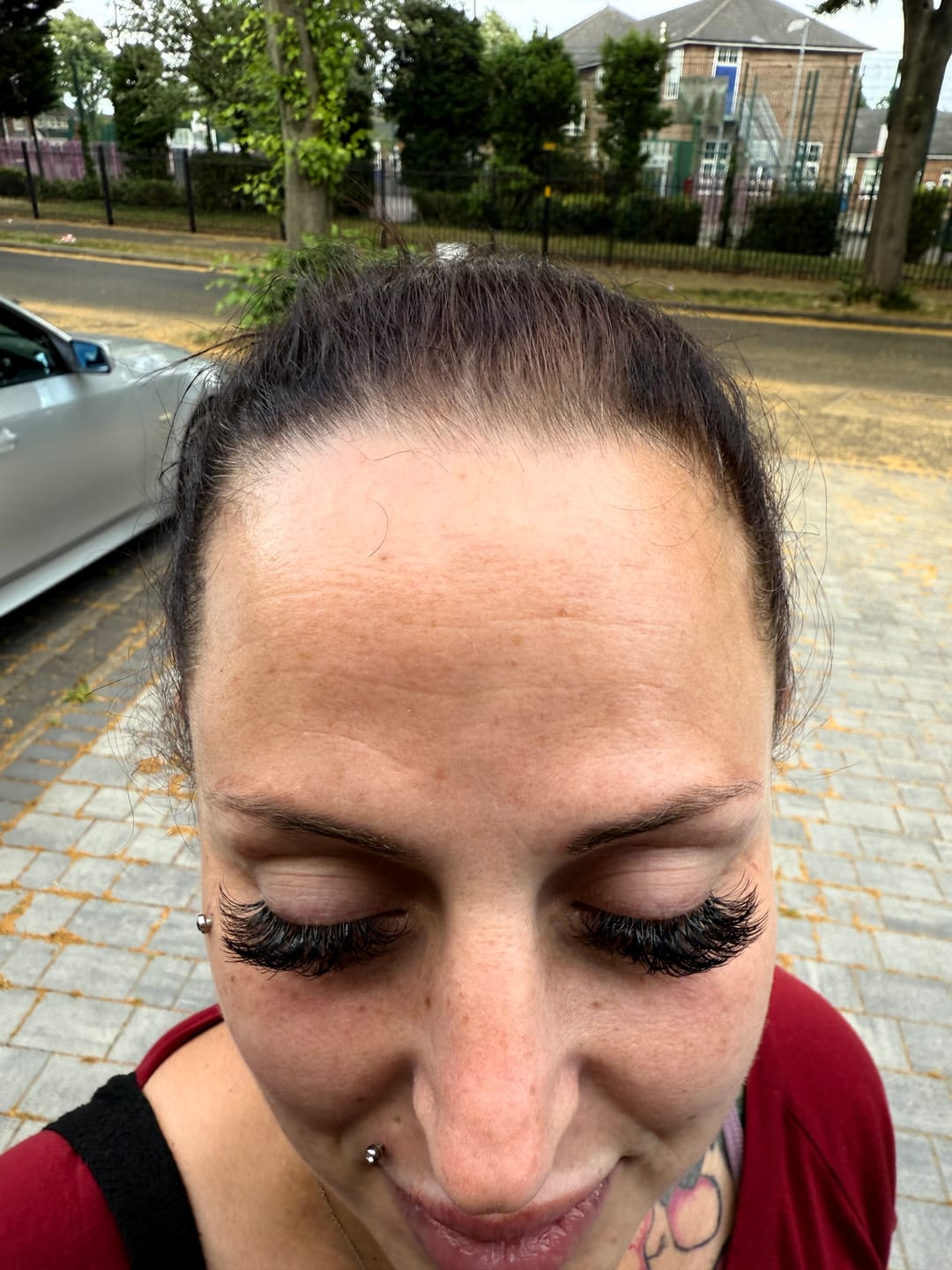Customer photo review of Narrow Wispy Hybrid Pro Made Fans