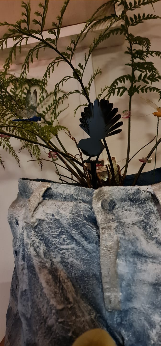 Customer photo review of Mini Native Bird Plant Stakes | Set of 3