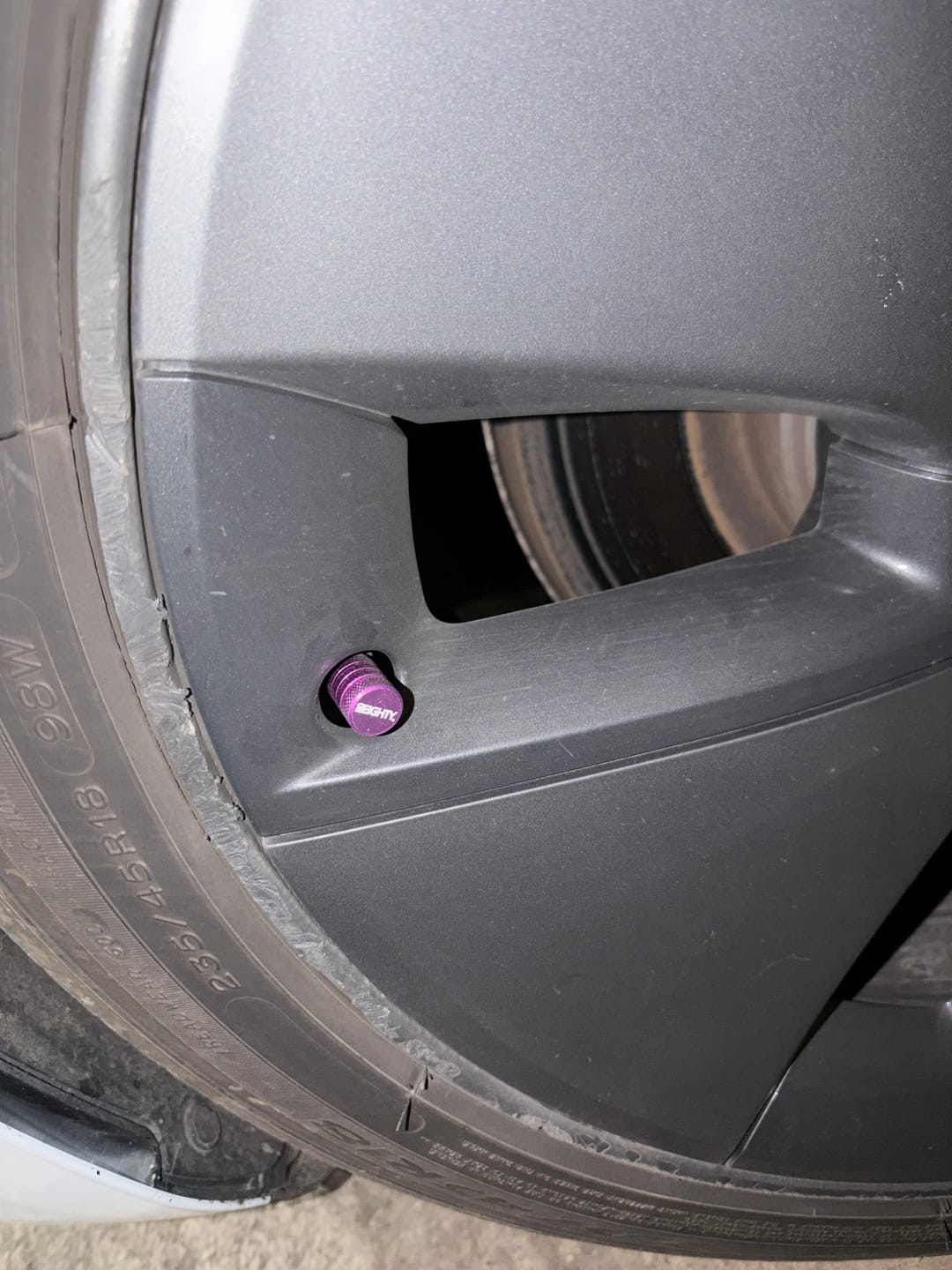 Customer photo review of 80Eighty® Purple Valve Stem Caps
