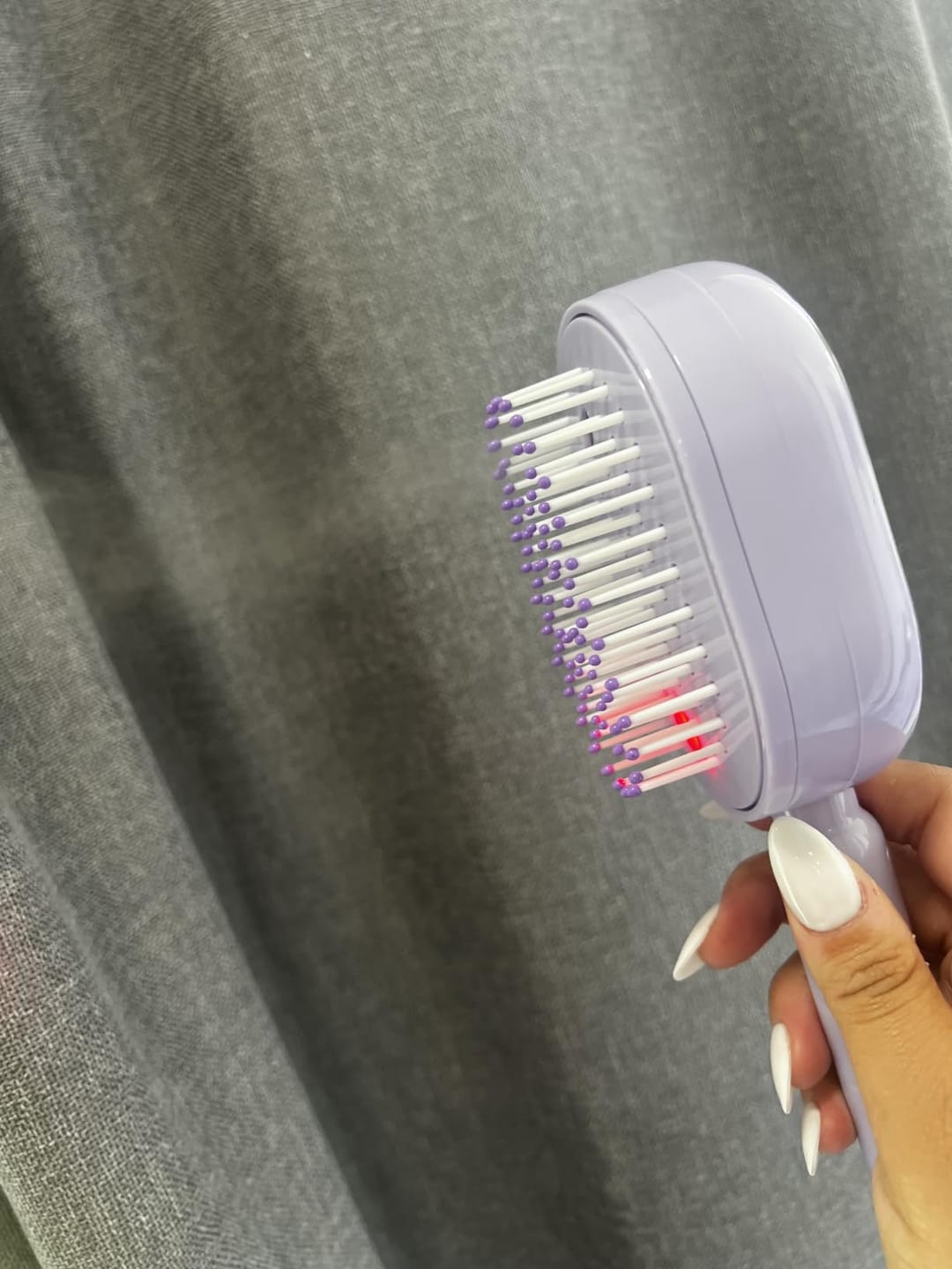 Customer photo review of ICONIC™ 4-in-1 Electric Hair Straightener Massage Keratin Brush
