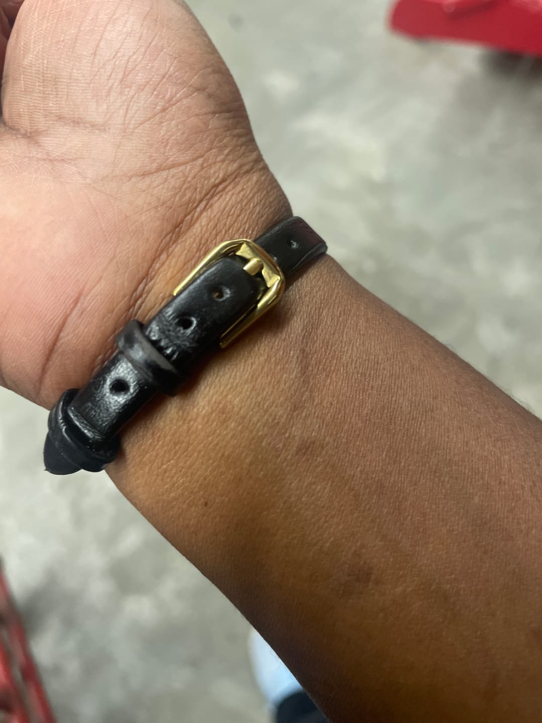 Customer photo review of Lucca Leather Watch