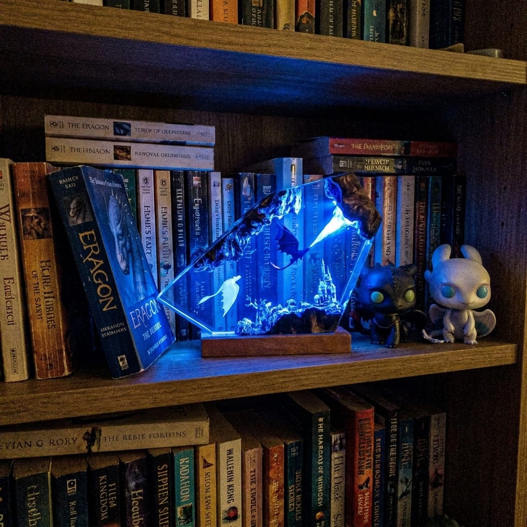 Customer photo review of Dragon Glow - El Yapımı LED Reçine Gece Lambası
