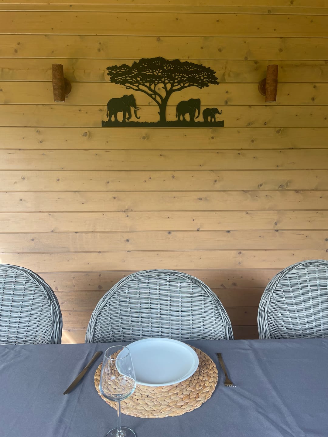 Customer photo review of Décoration murale en métal - Famille d'éléphants (V.02)