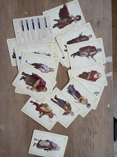 Customer photo review of NPC Booster Set 1 – RPG Character Ideas for D&D and Tabletop Games
