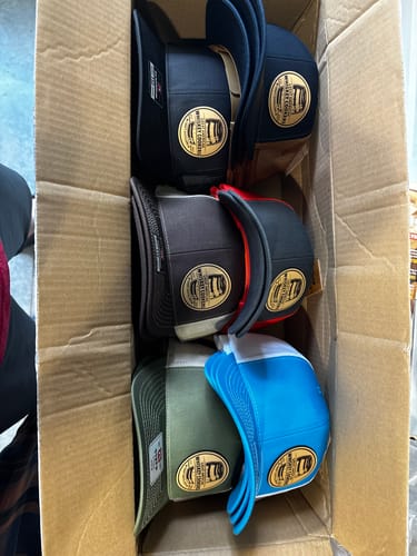 Customer photo review of Premium Custom Leather Patch Hats (Wholesale)