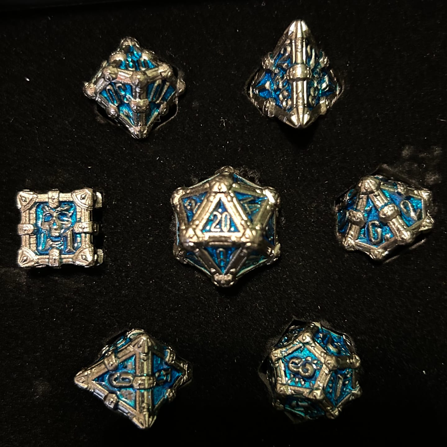 Customer photo review of Only Crits Mystery Box: Metal Dice