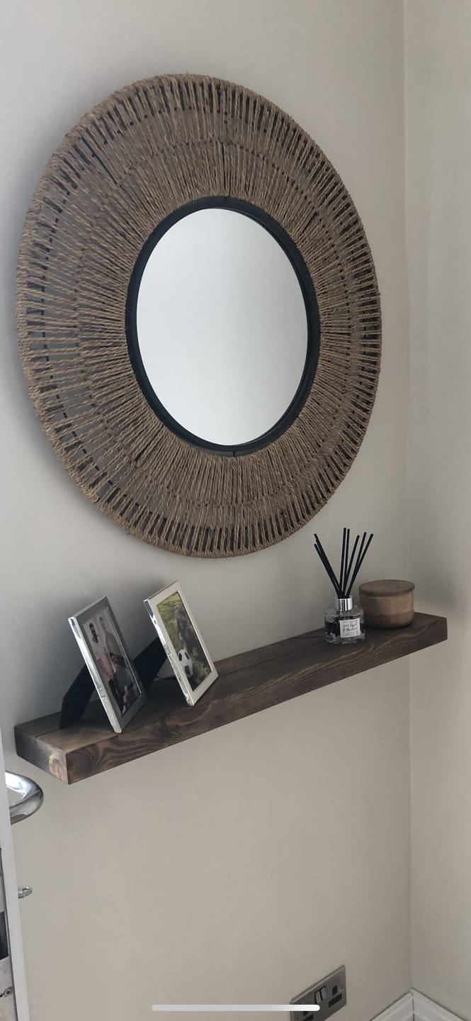 Customer photo review of Rustic Floating Shelf