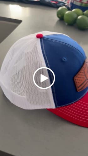 Customer video review of Premium Custom Leather Patch Hats (Wholesale)