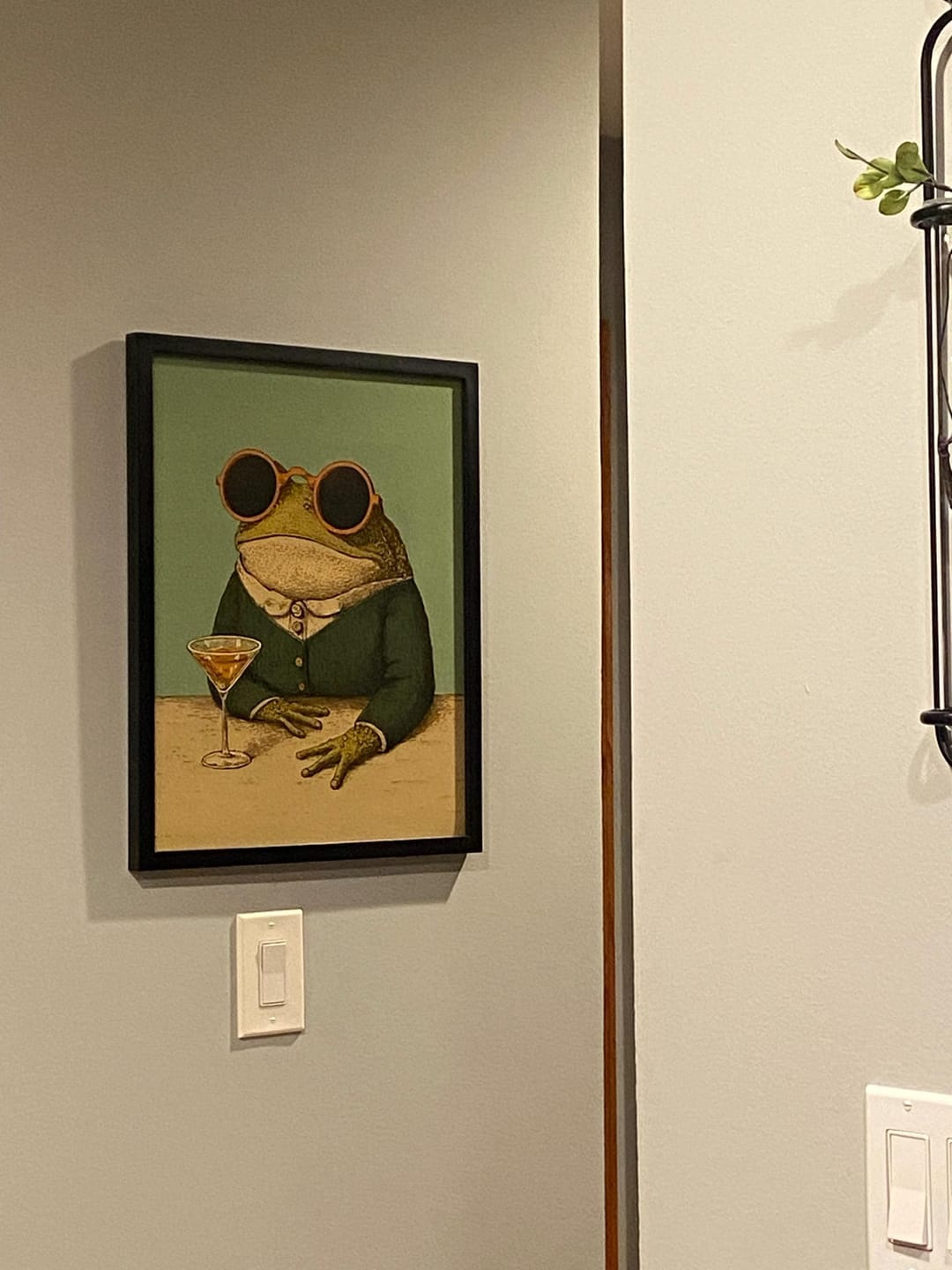 Customer photo review of Funny Frog Martini Canvas Wall Art