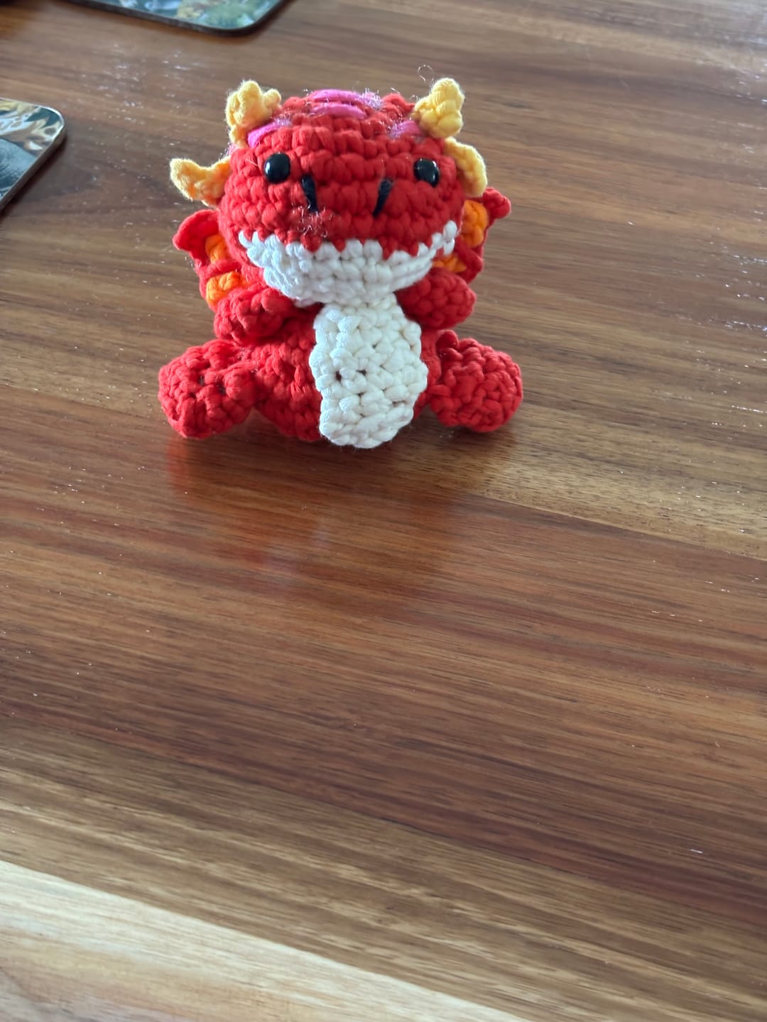Customer photo review of Blazer The Fire Dragon Crochet Kit