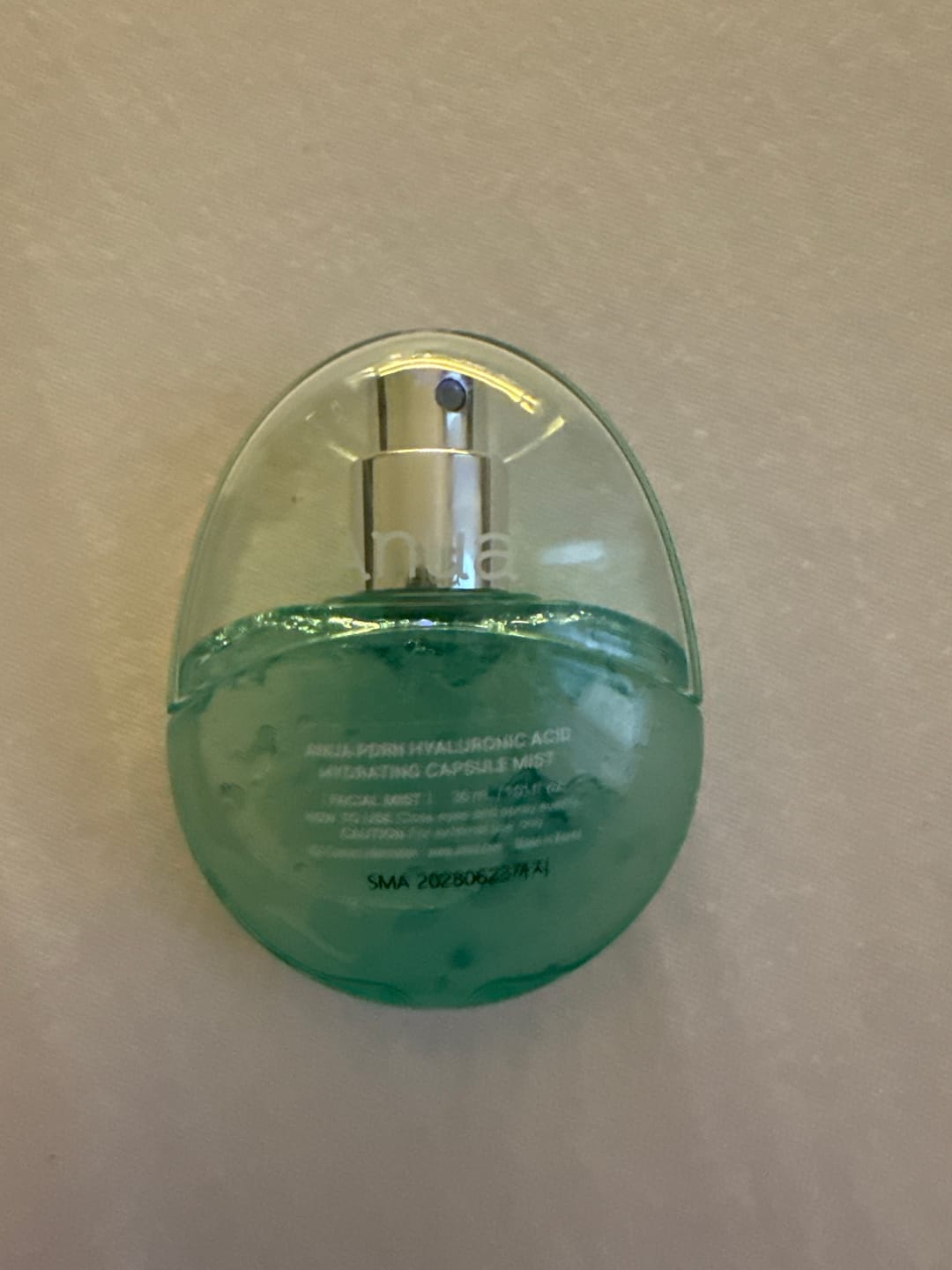 Customer photo review of Mitrinošs sprejs Anua PDRN Hyaluronic Acid Hydrating Capsule Mist