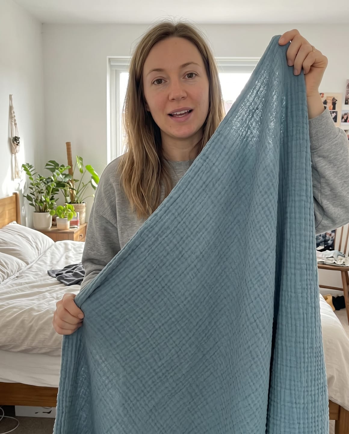 Customer photo review of Naturnord Musselin Decke™