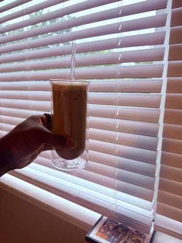 Customer photo review of FLUR Iced Coffee Glasses