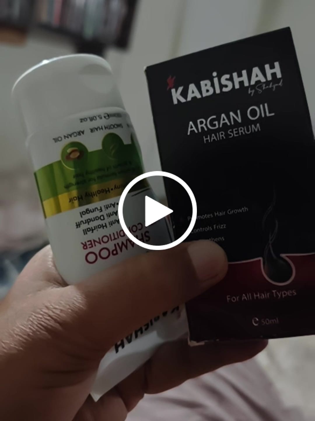 Customer video review of Hair Care Bundle: Argan Oil Hair Serum + Shampoo