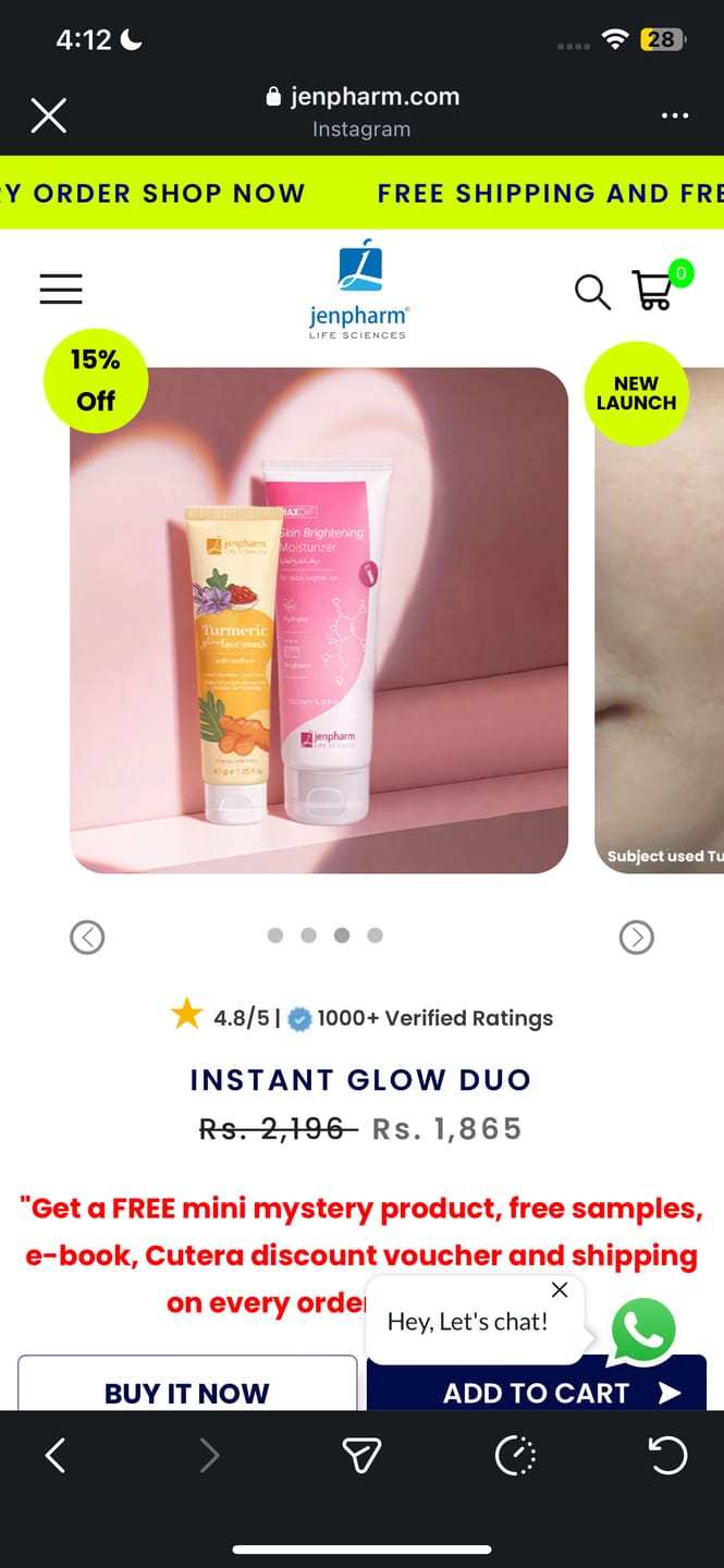 Customer photo review of Turmeric Glow Face Mask