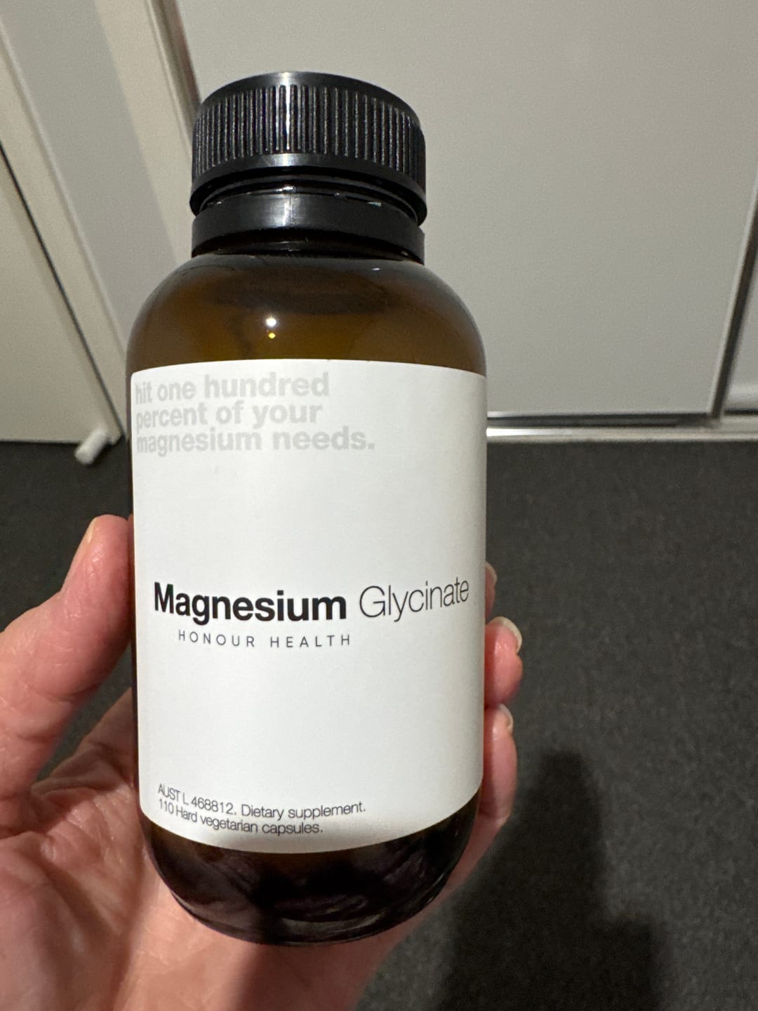 Customer photo review of Magnesium Glycinate (Pure & Unbuffered) - 110 Capsules