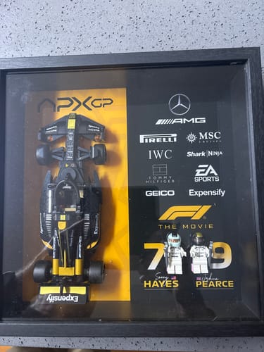Customer photo review of LEGO F1 Display Case for APXGP Team Race Car from The Movie (77252)