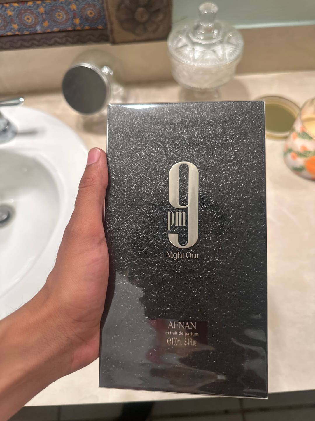 Customer photo review of Afnan 9PM Night Out Extrait de Parfum 3.4 oz (100 ml)