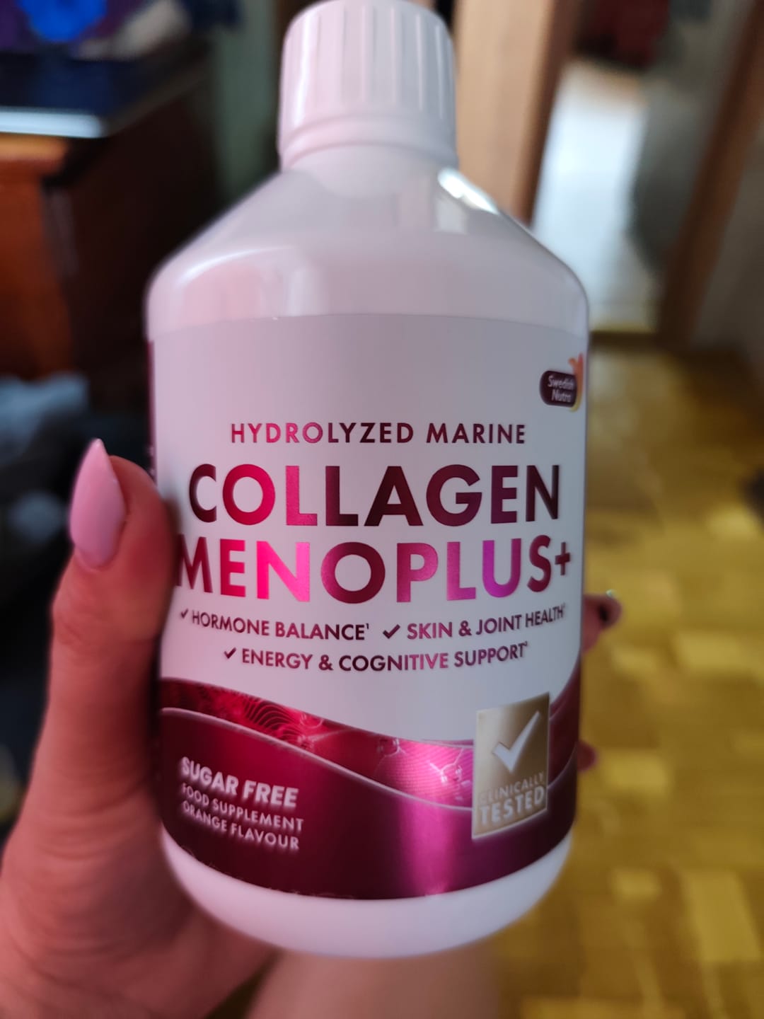 Customer photo review of Swedish Nutra - Collagen Menoplus+, skystas jūrinis kolagenas brandesnio amžiaus moterims, 500 ml