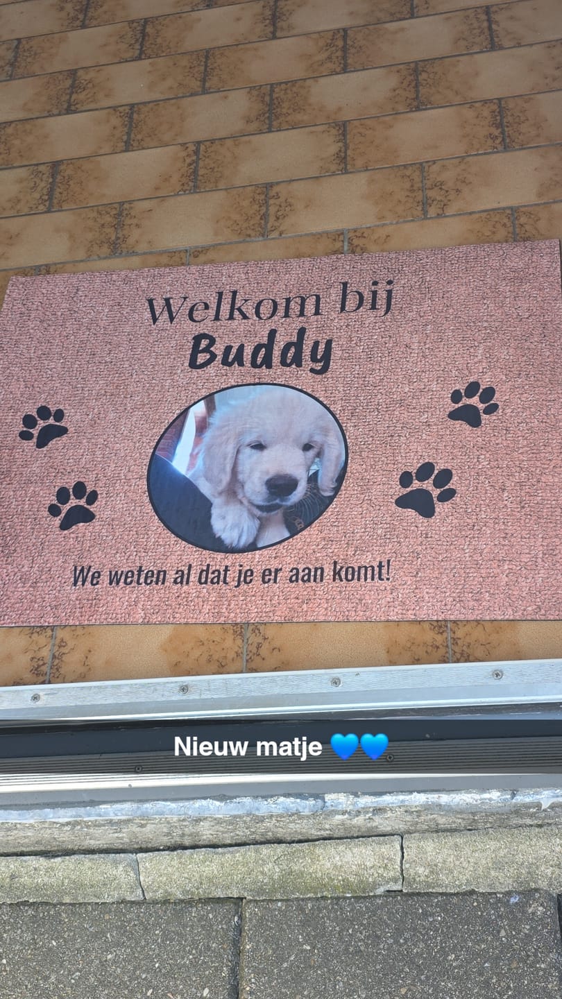 Customer photo review of Eigen foto - Gepersonaliseerde huisdier deurmat