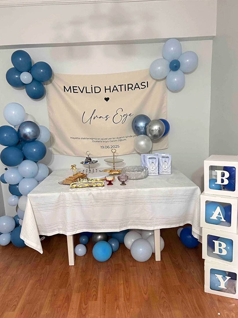 Customer photo review of Doğum Günü Duvar Örtüsü
