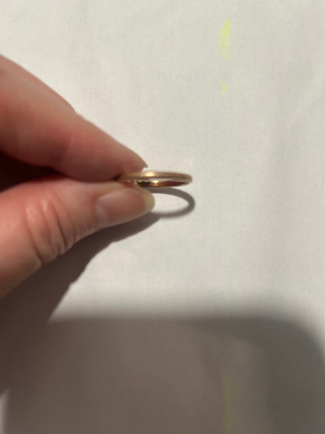 Customer photo review of 2mm - Tungsten Wedding Band Rose Gold Sandblasted Crystalline Finish
